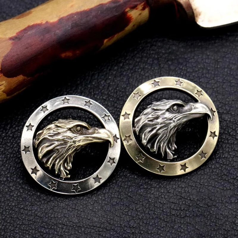 Mosadz Conchos skrutkovacia koža kožená tvorba orla concho pre kožu King King Connect Connector Connector Connector Leather Cantle