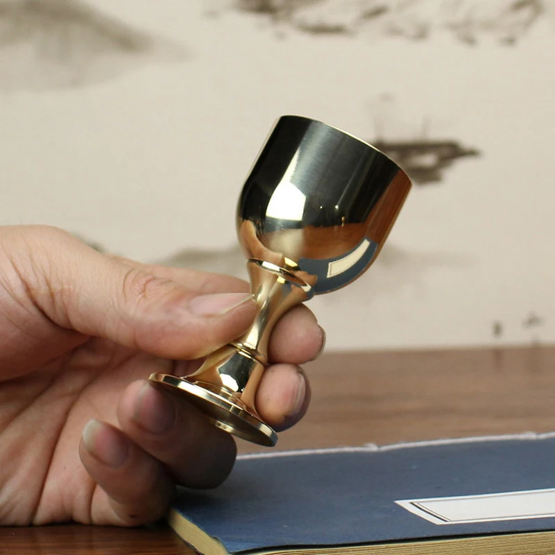 Mosadzné pohár na víno reštaurácia Pohár stola Červené víno a biele víno trúbka Copper Copper Copper Dekorácie Mini brokové poháre