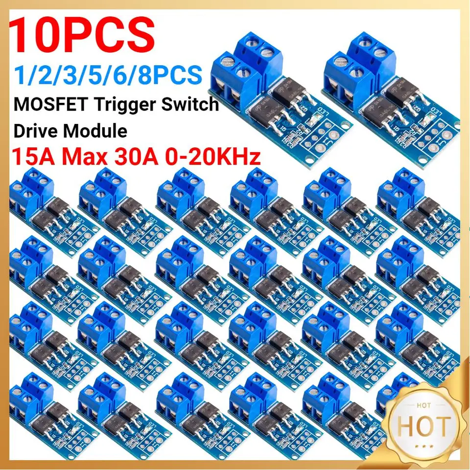 MOSFET TRIGER SWIGN Drive Drive DC 5V-36V Ovládací panel regulátora PWM 400W 15a Max 30A 0-20 kHz pre ovládanie jasu žiarovky