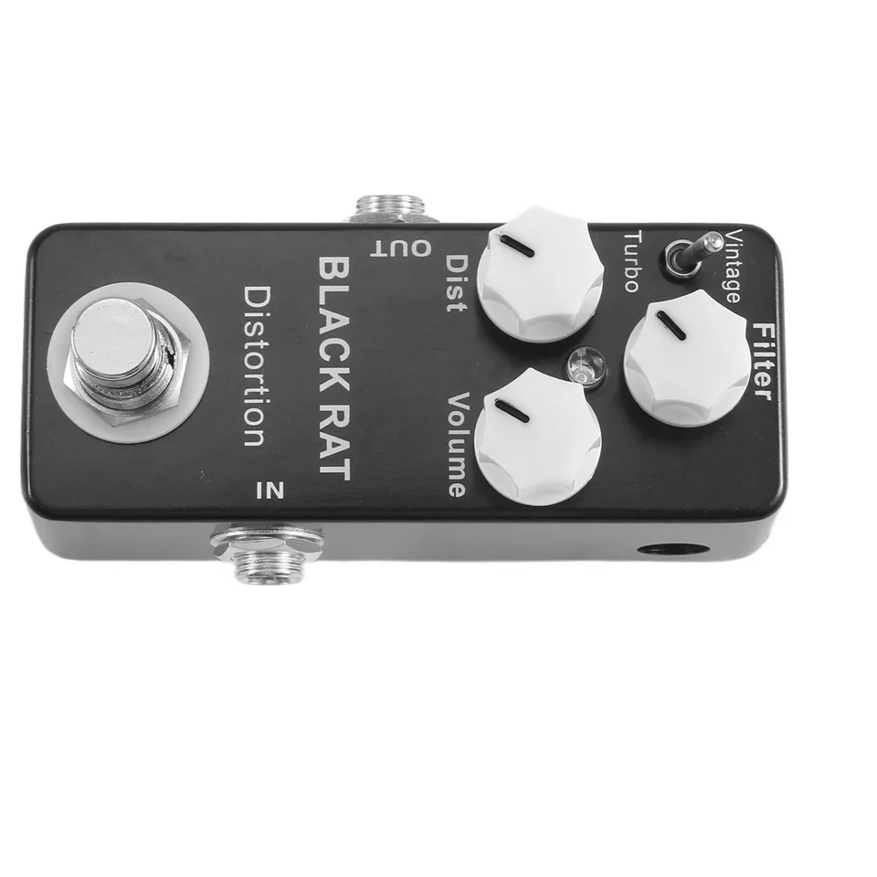 Mosky čierna potkanka skreslenie mini gitarový efekt pedál