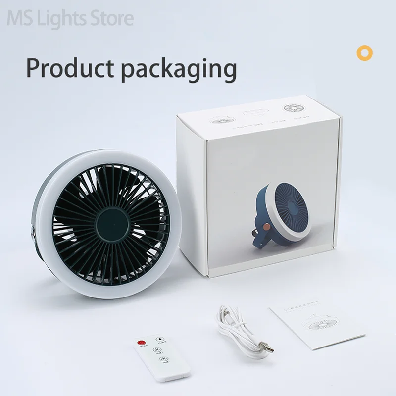 Moslighting Outdoor Camping Light Multifunkčný ventilátor USB Nabíjateľný prenosný prenosný stropný ventilátor LED make -up svetlo svetlo