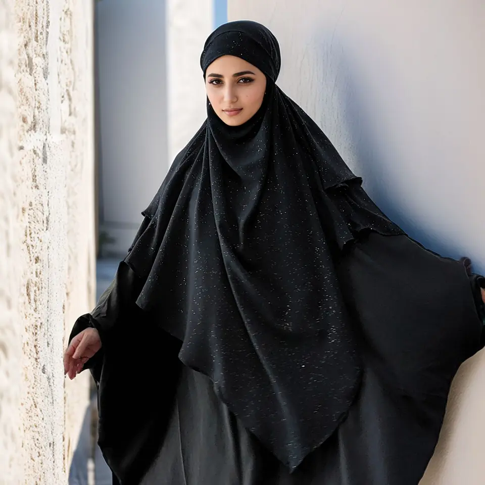 Moslimské ženy na strednom východe Dubaj ženský turecký hidžab lesklý moslimský žena Khimar zabalený malajský šál šál Marocký hidžáb