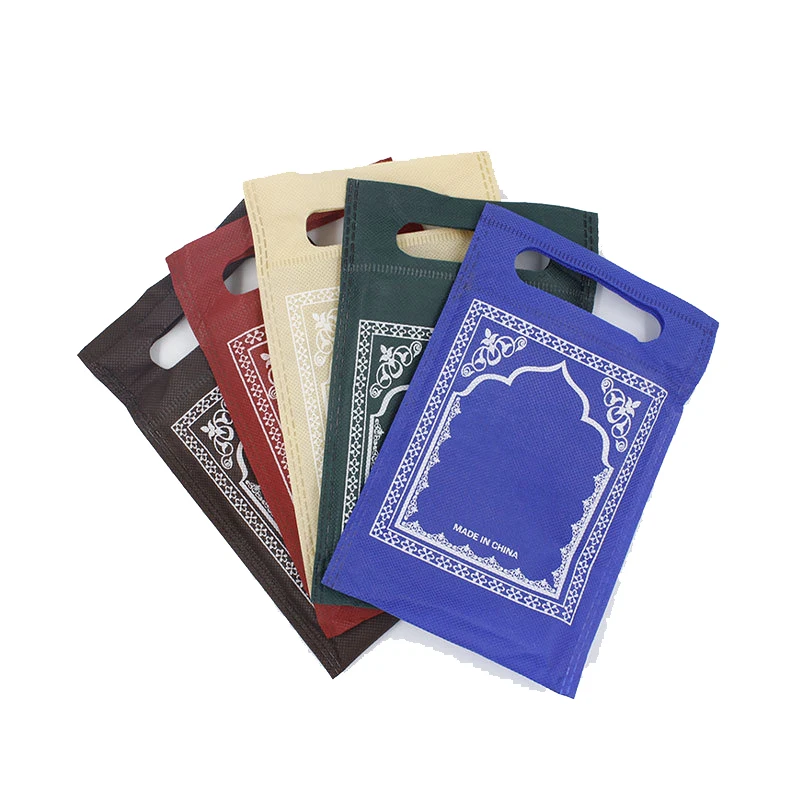 Moslimský modlitbový koberec Islam prenosné cestovné bohoslužby modlitba Mat Rainproof tkanina vrecko Pilgrimage Mat Tapis de Prière