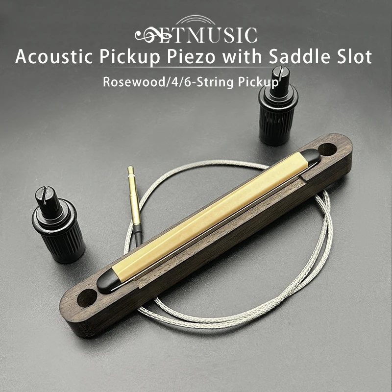 Most Rosewood pre u basy 110x13 mm s výškovým nastavovacím skrutkovaním sedlové slot 84x6,5 mm pre 4/6-strunové akustické basové gitarové diely
