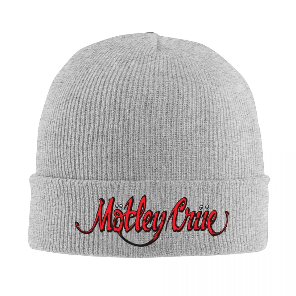 Motleys Crues Metal Rock Merch Winter Warm Witt Beanie pre unisex lebky pletené čiapky rocková kapela Bonnet pletený klobúk