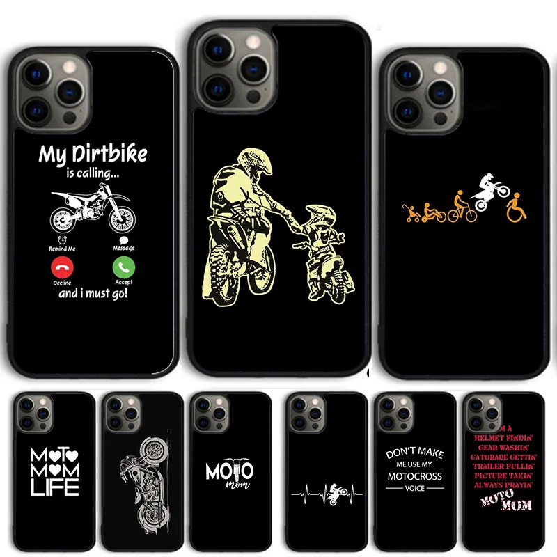 Moto Cross Motorcycle Sport Pase pre iPhone 14 15 16 13 12 12 Mini Max Cover pre Apple 14 15 16 11 Pro Max 8 7 Plus SE2020