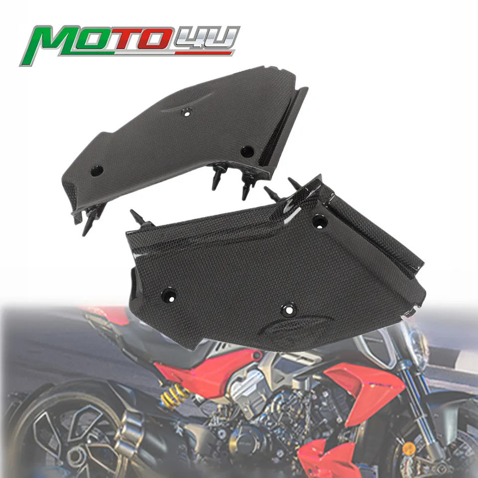 Moto4U pre Ducati Diavel V4 Diavelv4 2023 2024 100% Kryty prívodu vzduchu z uhlíkových vlákien 2ks bočné panely