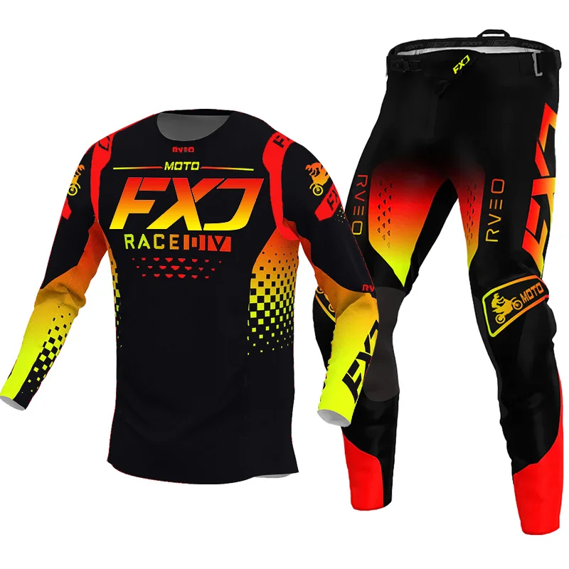 Motocross Jersey Pant Kits Mens Ženy Enduro MX MTB Racer Gear Seda Off-Road Cross Racing Suing