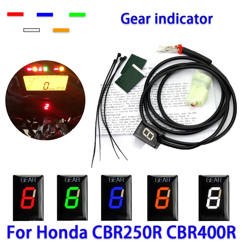 Motocykel 1-6 indikátorový ukazovateľ prevodového stupňa pre Honda CBR250R CBR400R CBR 250 400 500 R CBR500R Indikátor polohy prevodového stupňa