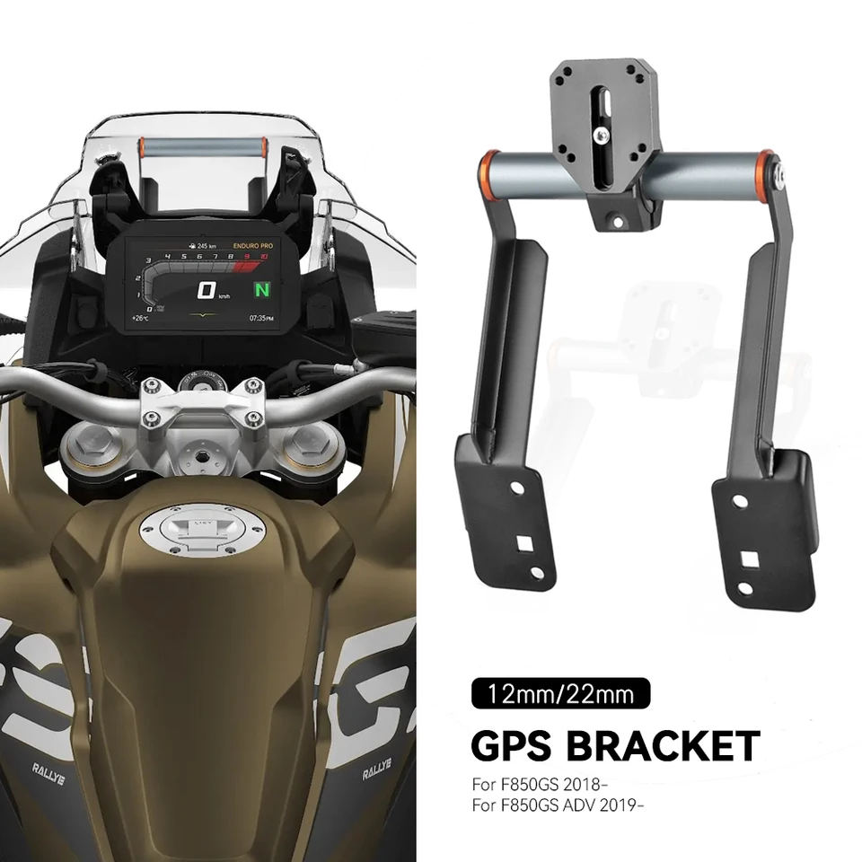 Motocykel 12 mm 22 mm Nová rukoväť predlžovacia lišta GPS navigačný telefón Držiteľ telefónu pre F850GS F850 GS Adv F 850GS Adventure