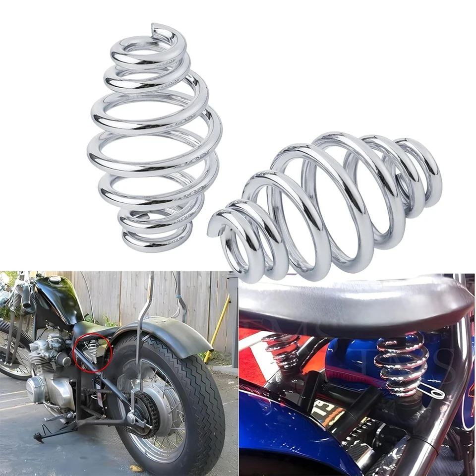 Motocykel 3 palcový hlavne stočené sólové sedadlo Spring pre Harley Honda Kawasaki Yamaha Suzuki Triumph Bobber Chopper Softail