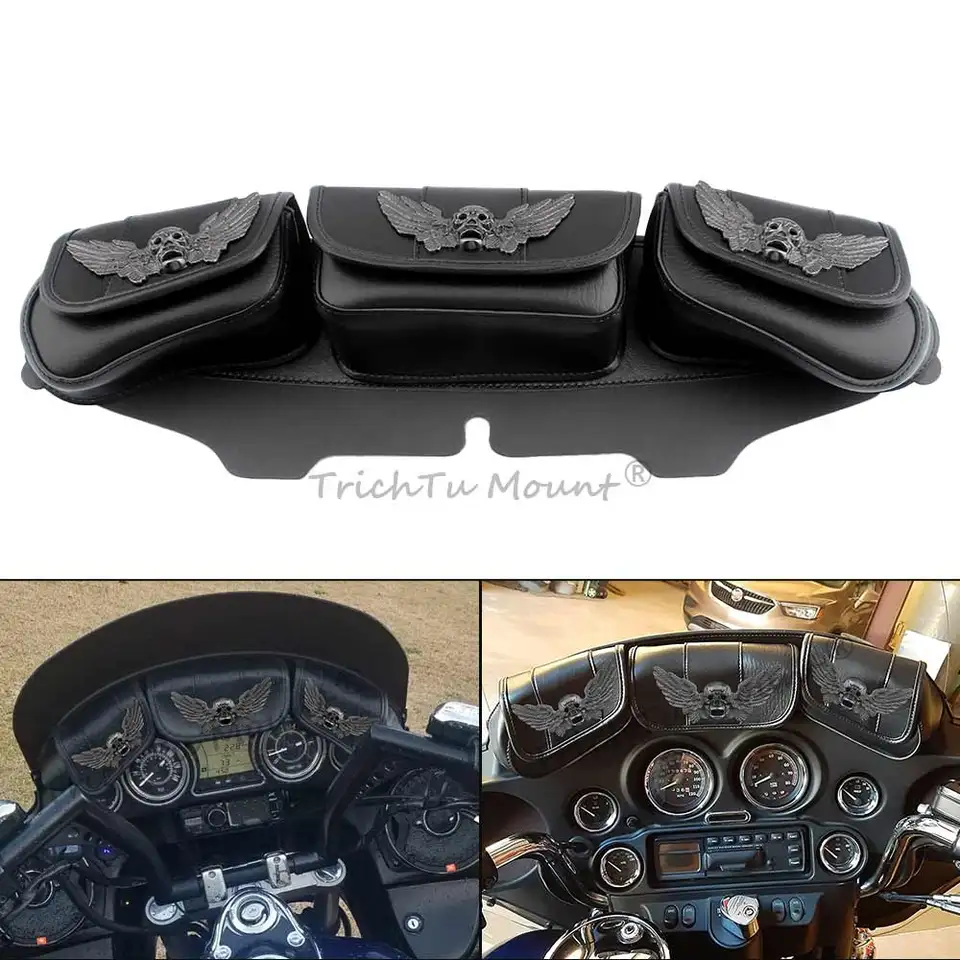 Motocykel 3-vreckový batwingový kapotáž vrecká na batwingové puzdro pre Harley Touring Electra Street Glide Ultra FlHtk 1996-13