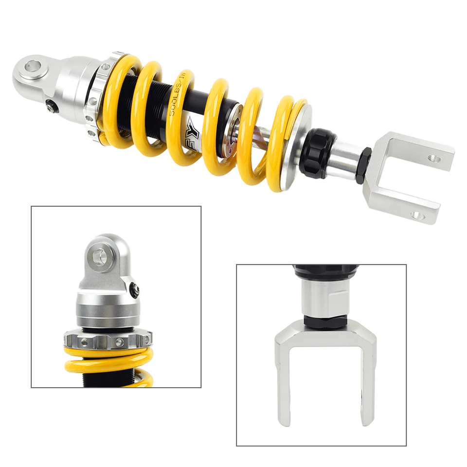 Motocykel 345 mm nárazový zavesenie Clevis Absorbér 13 mm pružina pre Universal pre Kawasaki pre BMW pre Honda ATV Hliník žltý