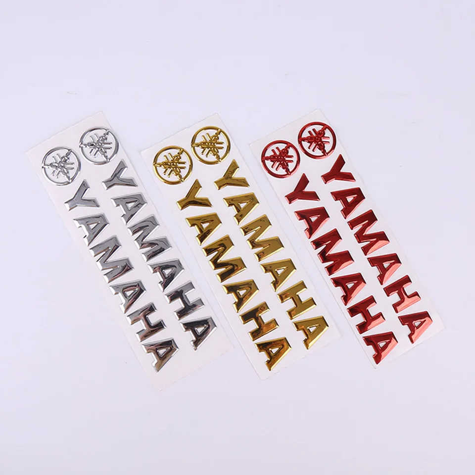 Motocykel 3D nálepky na nálepky na nálepky na nálepky na nálepky Ráme Decorácie tela pre Yamaha Motorcycle Sticker Decal 3D Logo R3 R6 MT-07 MT-09