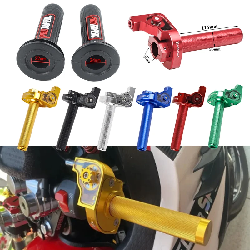 Motocykel 7/8 '' Accelerator Throttle Twist Grips Radičky pre Kawasaki KX250F KX450F KX 250F 450F KXF 250 450 MOTOCROSS