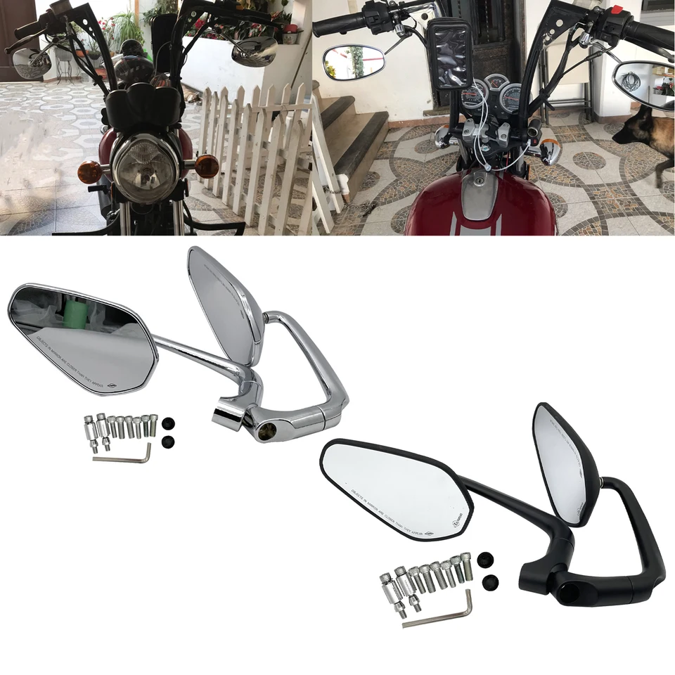 Motocykel 8 mm 10 mm L-Bar nastaviteľné bočné zrkadlo pre spätné zadanie pre honda Gn/CG125 Cafe Racer Street Bike Scooter Cruiser Chopper