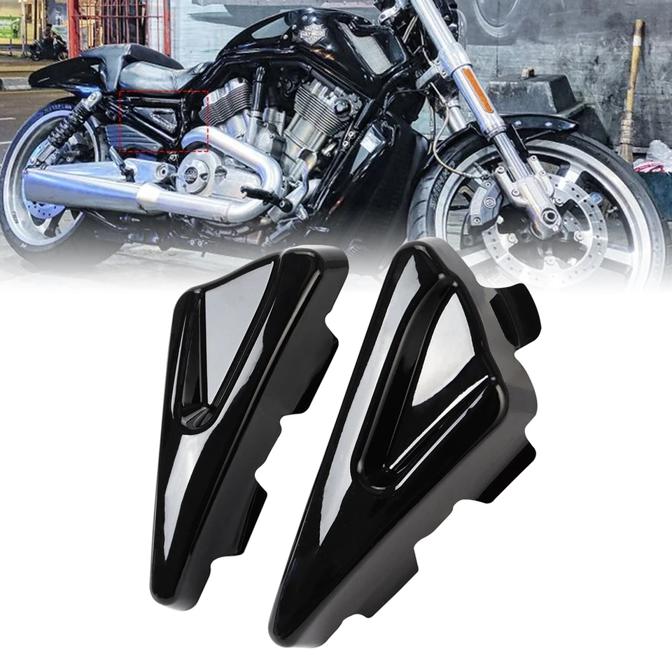 Motocykel ABS Gloss Black Tank Side Ráme pre Harley V-Rod VRSCDX Night Rod Special NRS VRSCF svaly 2007-2017