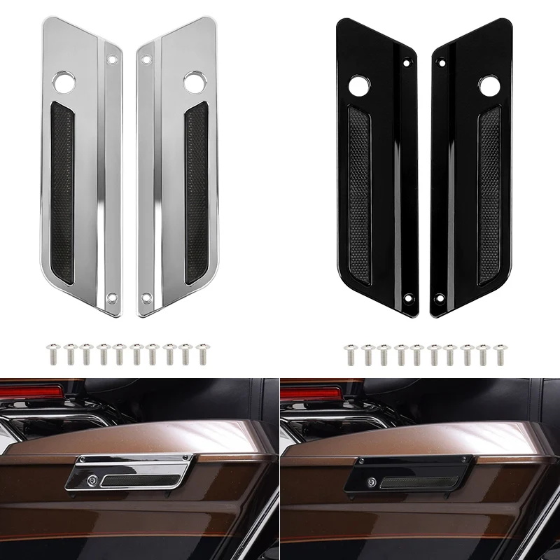 Motocykel ABS Saddlebag západky obaly reflektor pre Harley Touring Electra Street Glide Road King FlH Flt FlHr Fltr 1993-2013