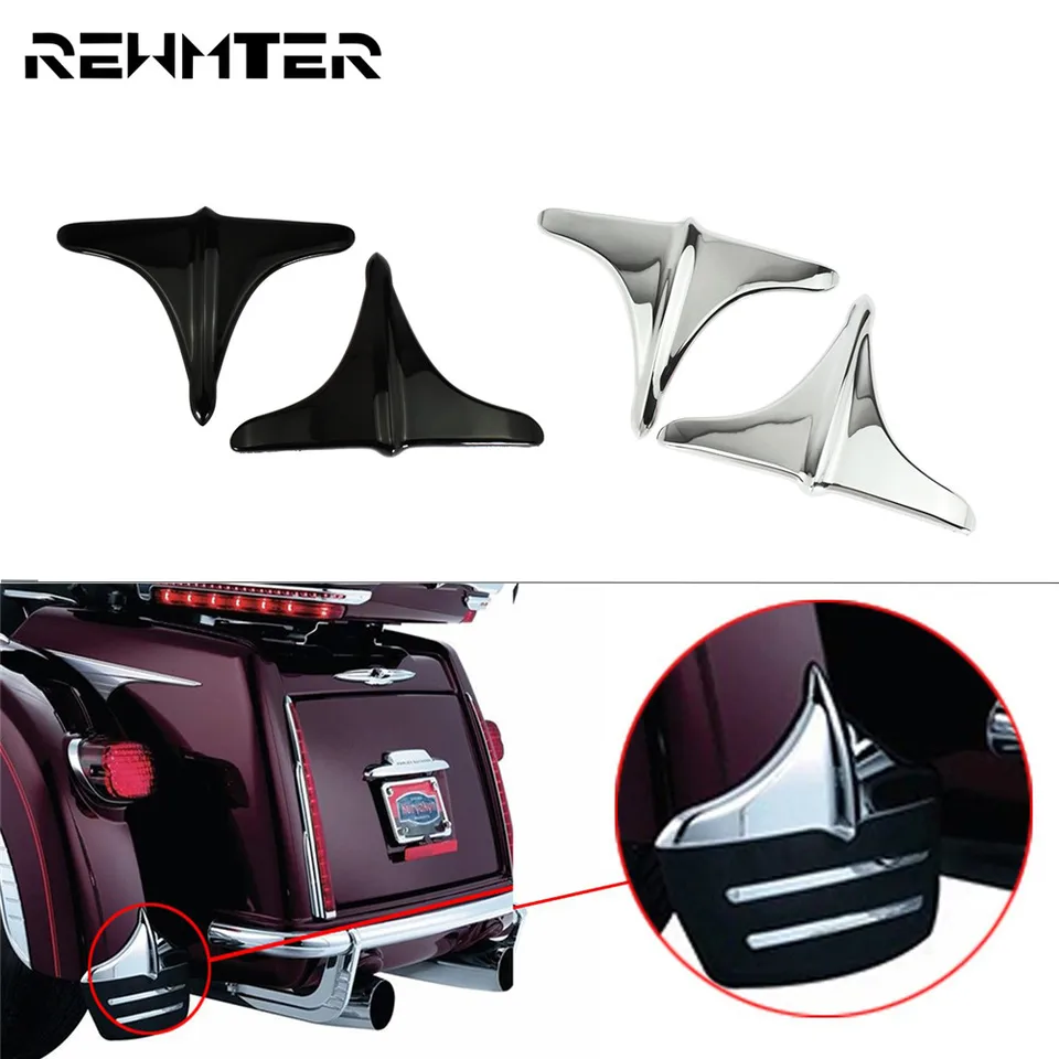 Motocykel ABS zadné blatníky akcenty vedúceho obkladu predného pery Chrome/ Čierna pre Harley Touring Street Glide Trikes FlHtcutg