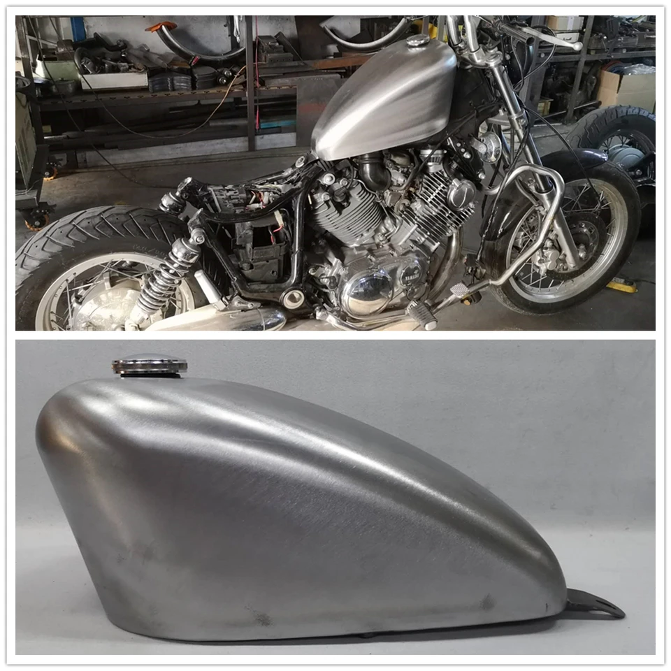 Motocykel benzínový plyn 10 l Palivová nádrž modifikovaná benzínový olej môže bez činu pre Yamaha XV750 1988-1998