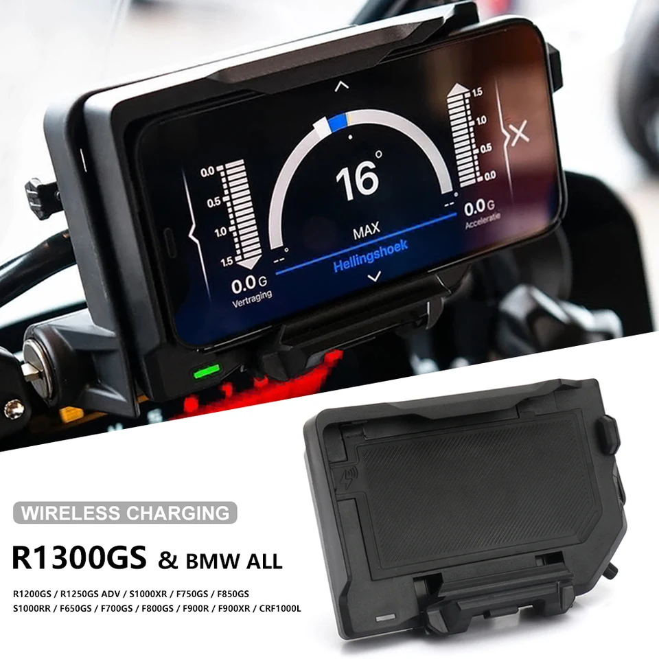 Motocykel bezdrôtové nabíjanie GPS Držiteľ telefónu navigačná konzoly pre BMW C400GT R1150RT S1000XR S1000RR F900R F900XR R18 K1600GT