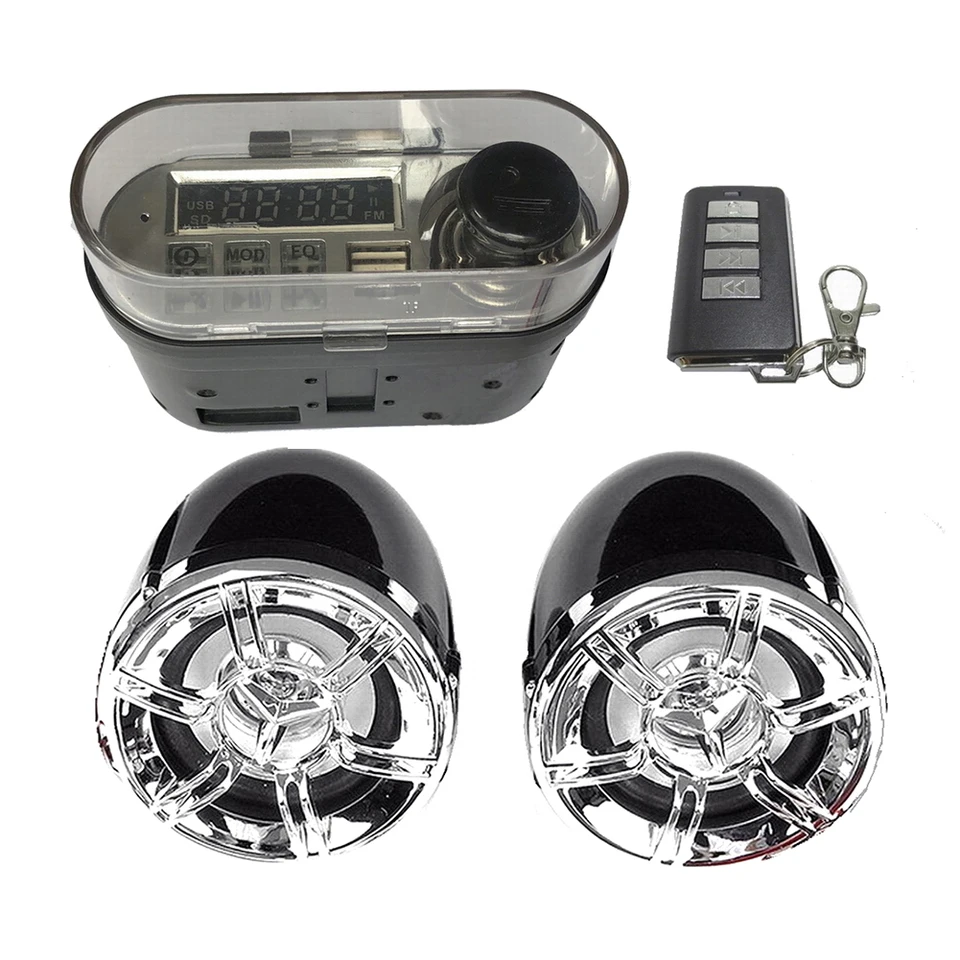 Motocykel Bluetooth kompatibilný reproduktor Mic TF Radio Radio nabíjačka USB Audio System s Hy-007 pre vonkajší osobný motocykel
