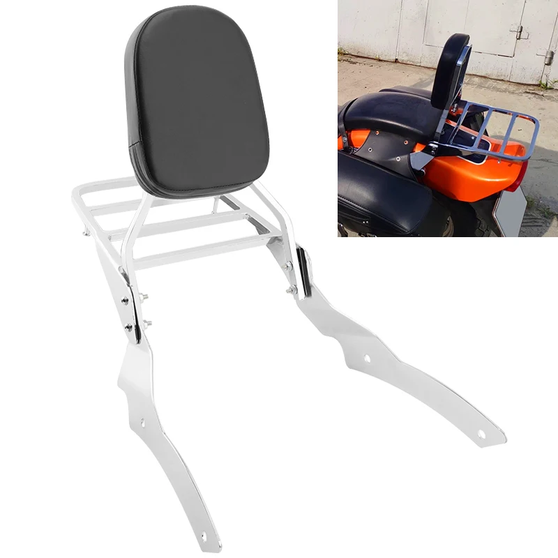 Motocykel Chrome Detachable Sissy Bar zadná podložka pre cestujúcich pre chrbticu pre Yamaha V Star XVS400 XVS650 Vlastné modely 1996-2017