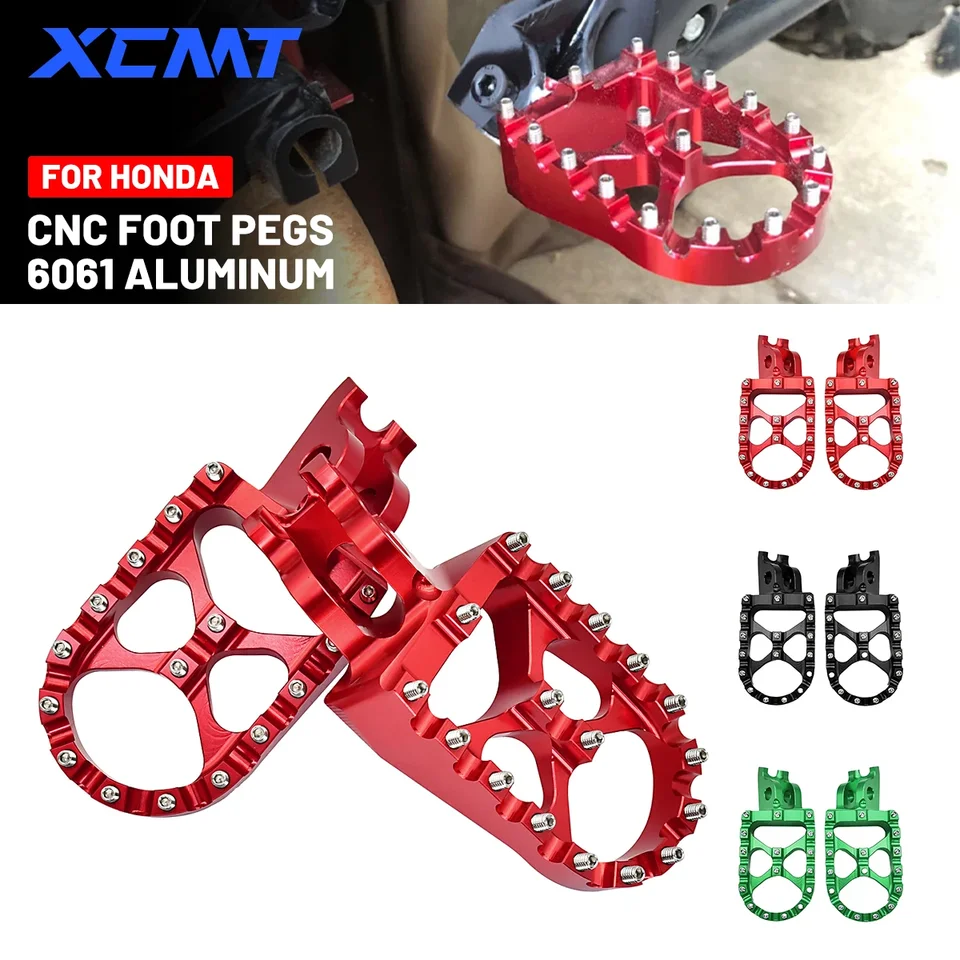 Motocykel CNC Foot Pegs RESS RESS PEDALS FOOTPEGS PRE HONDA CR CRF 125R 150R 250R 250X 450R 450X 250RX 450RX 250F 450L MX Dirt Bike