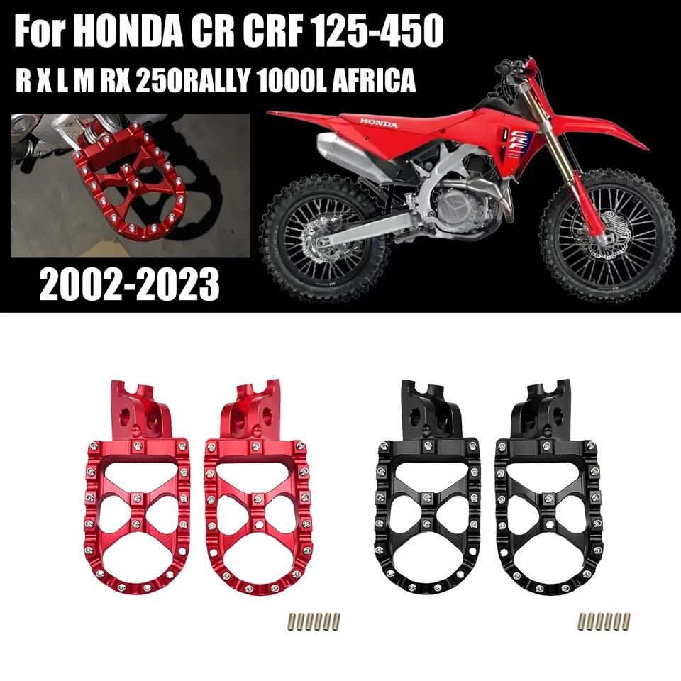 Motocykel CNC hliníkové pegs Pegs Ress Pedals Footpegs for Honda CR125R CR250R CRF150R CRF250R CRF250X CRF450R CRF450X CRF450L
