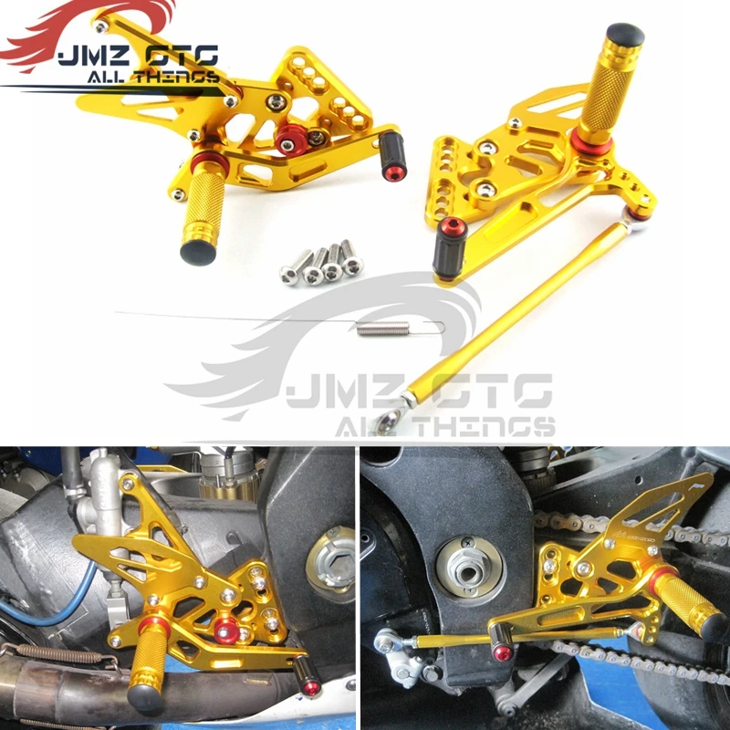 Motocykel CNC nastaviteľná zadná súprava zadných súprav Footrest Foot Rest pre Suzuki GSXR1000 2005 2006