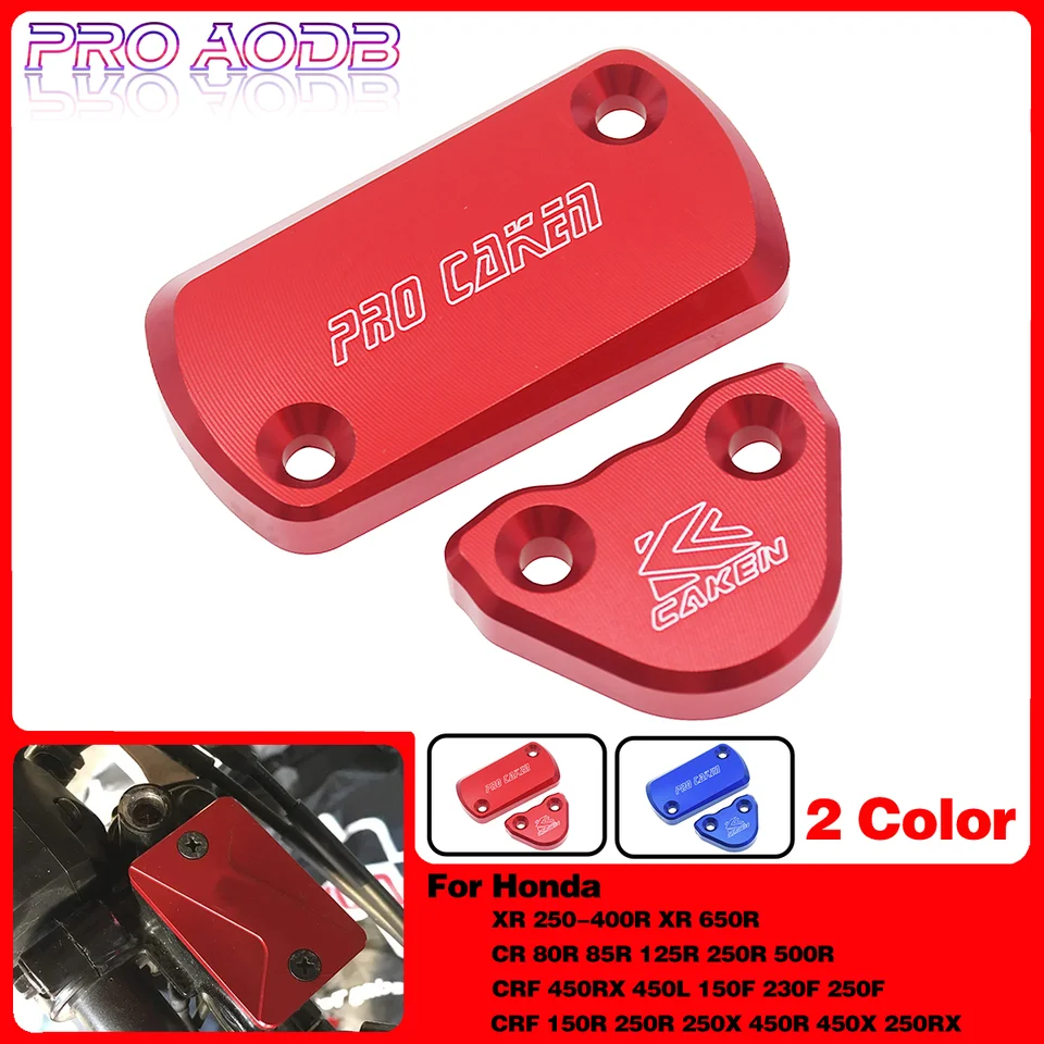 Motocykel CNC prednej zadnej brzdovej kvapaliny Kryt nádrže na kryt honda cr 125r 250R CRF 150R 250R 250x 450R 450X 250RX 250F 02-23