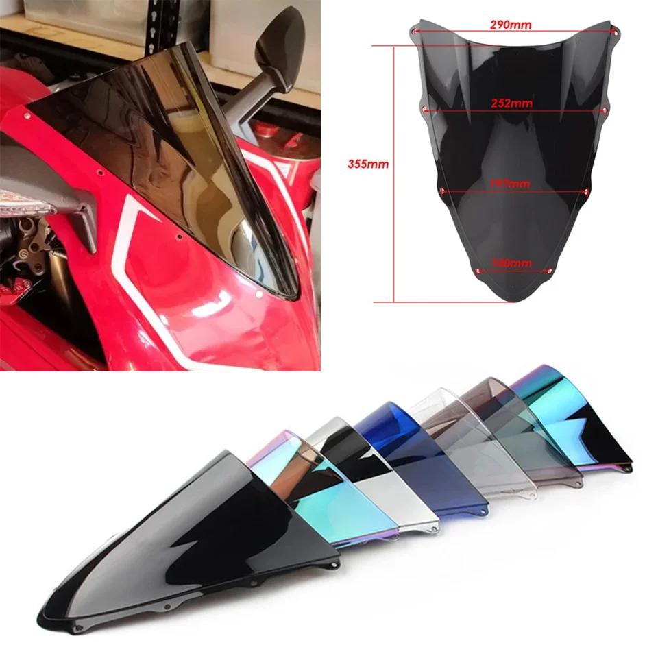 Motocykel Dvojitá bublina čelné sklo Deflektor Ochranca veterná obrazovka pre Ducati 1299 1299S Panigale S 959 2015-2019 2020 2021