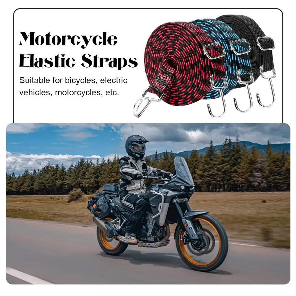 Motocykel elastiku gumová batožina lana hák na šnúry bicykle remienok kravata kravata lana stojan na vozidlo s pevnou batožinou strešné doplnky A W6H7