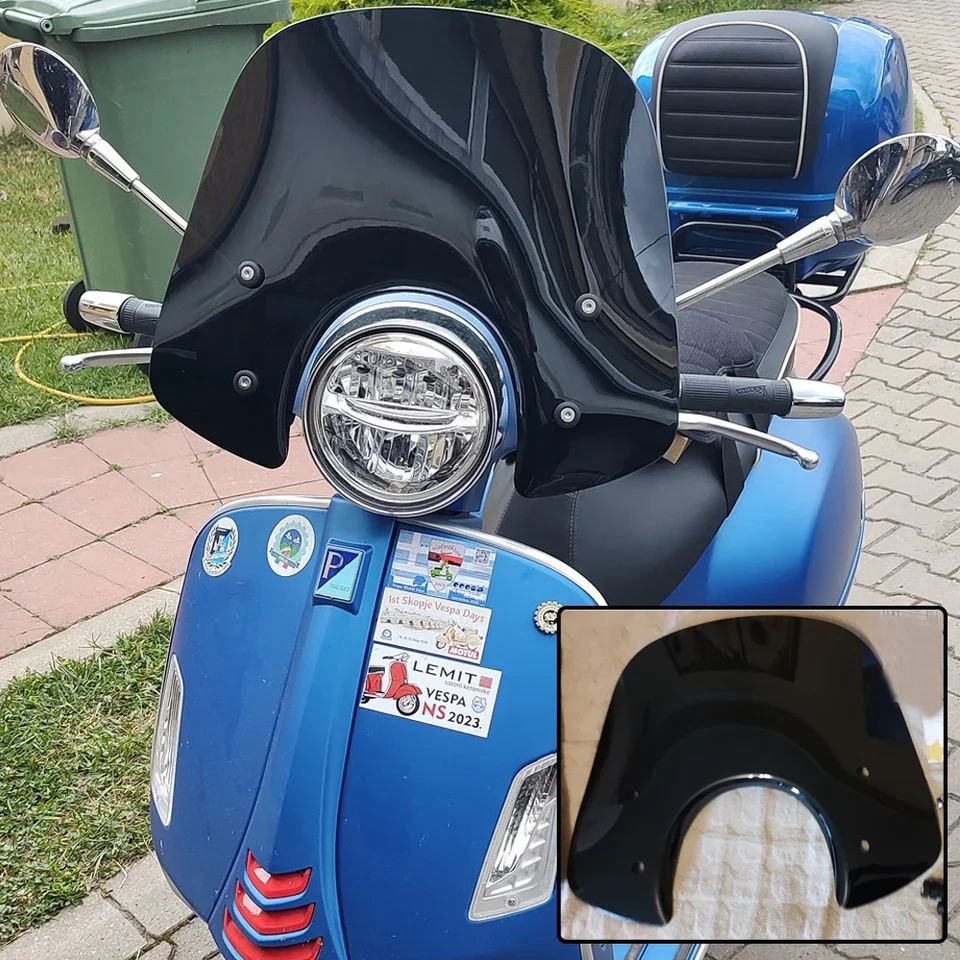Motocykel GTS300 Černé sklo čelného skla Odchyľovače vetra pre chránič pre Vespa Piaggio LX 50 125 150 GTS 250 300 GTS250 Príslušenstvo