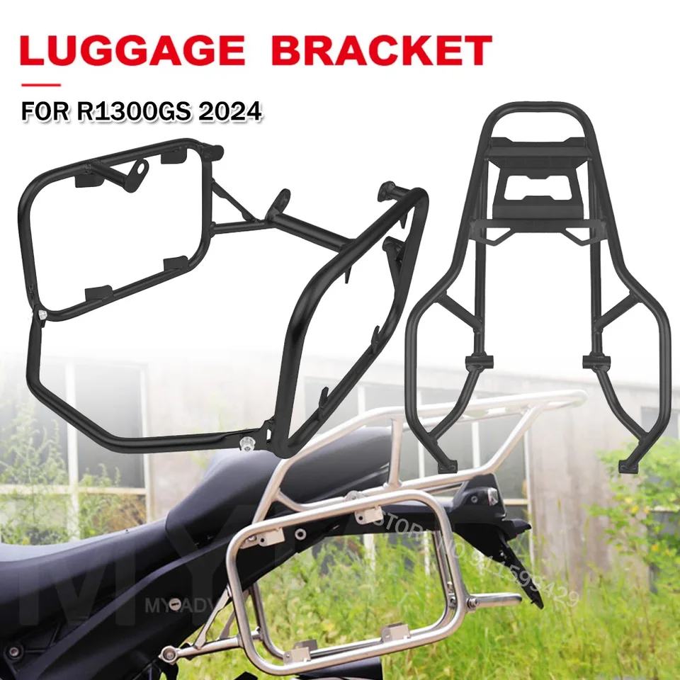 Motocykel horná bočná bočná bočná batožina Rask z nerezovej ocele Saddlebag Tail Box Držiak pre BMW R1300GS R1300 GS R 1300GS 2024