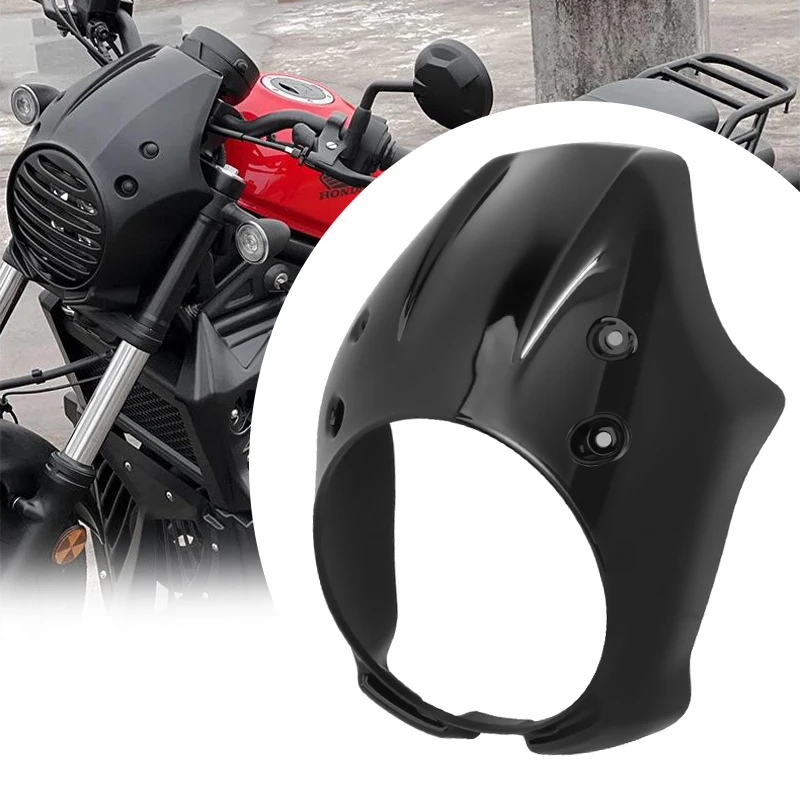 Motocykel jasný čierny kapotáž svetlometový svetlometový kryt prednej krytiny pre Honda Rebel CMX 500 300 CMX300 CMX500 2017-2024