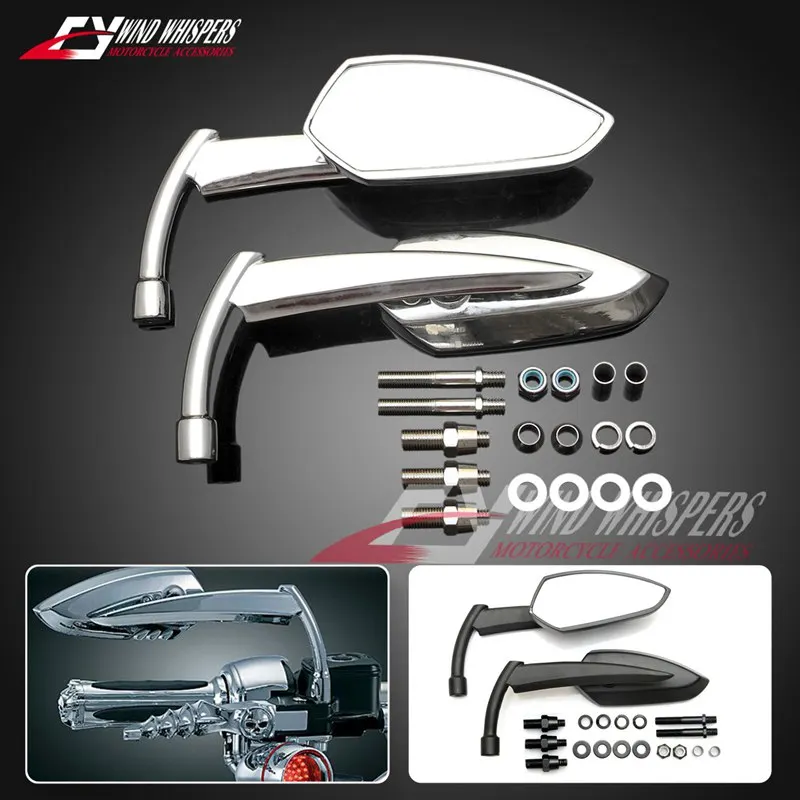 Motocykel krížnik hliníkový kosáčikovité zrkadlá pre Honda Steed 400 600 MAGNA250 750 Shadow 400 750 Drag Star V-Star Vulcan