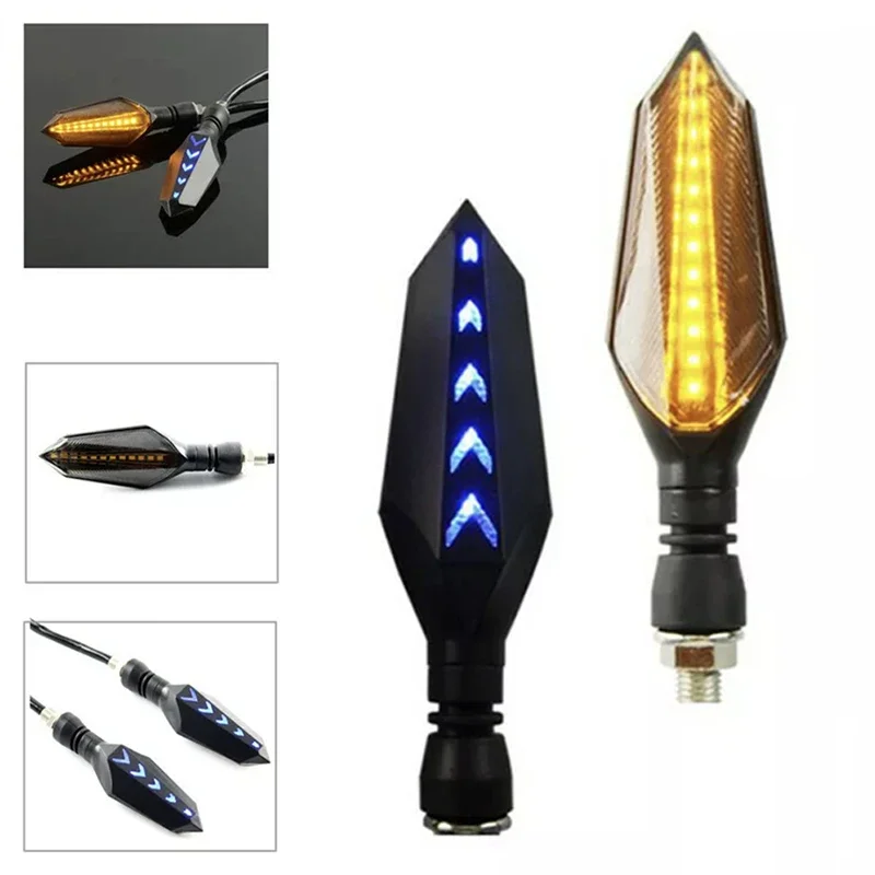 Motocykel LED dióda Signál svetlo bežecká vodná lampa indikátor blinker vodotesný Universal blikajúci moto bicykel super svetlý