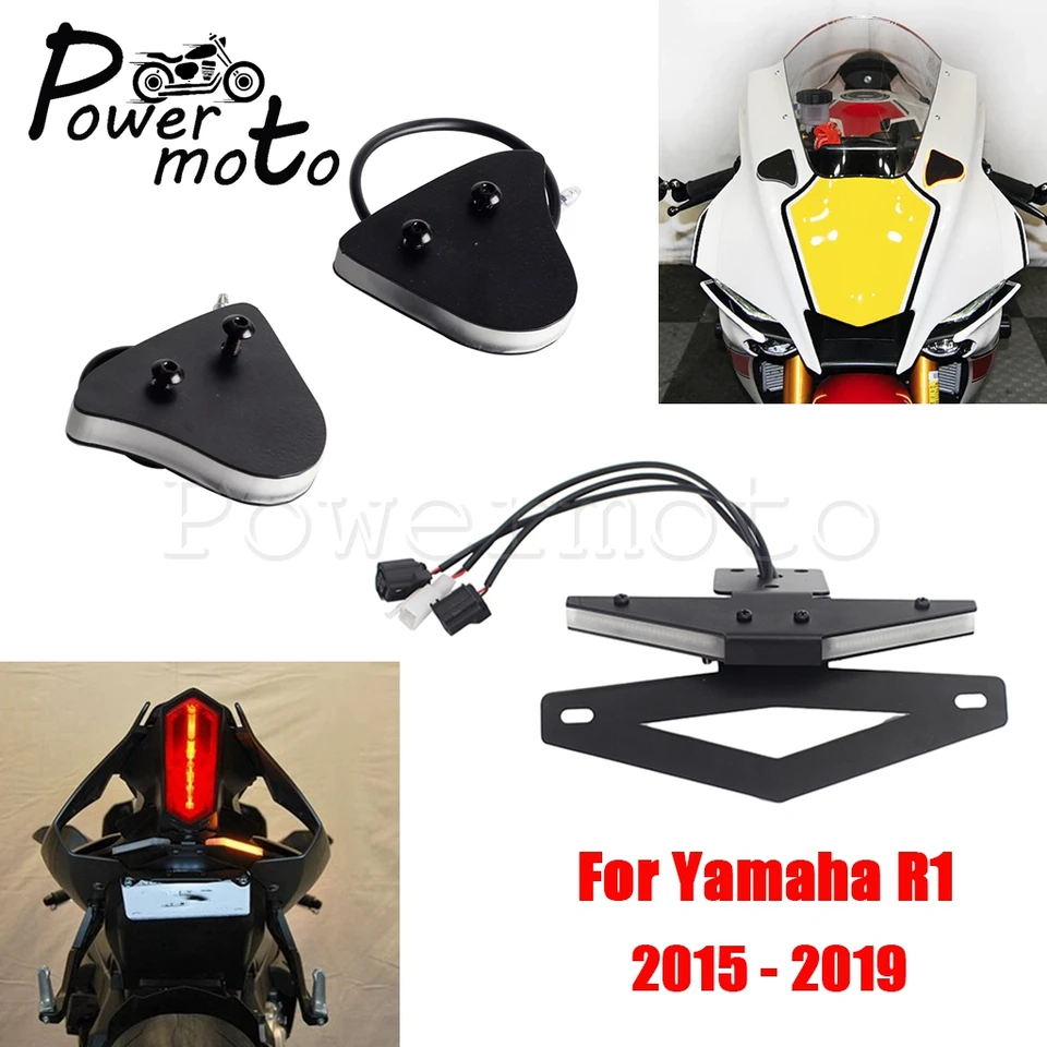Motocykel LED predné zrkadlo OFF OFF SIGNAL SIGNAL SVETLO ZADNÉHO ZADNÉHO ZARIADENIA LAMP LAMP LAMP SILA pre YAMAHA YZF R1 2015-19