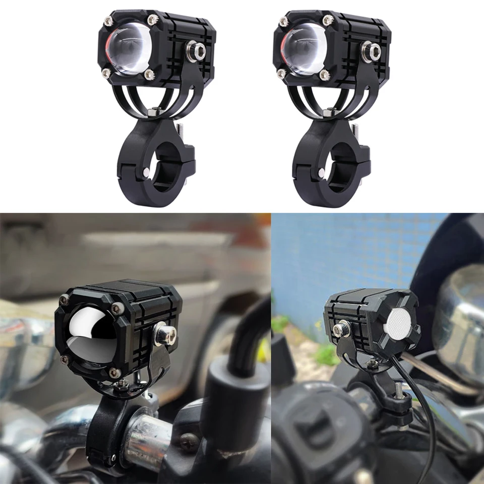 Motocykel LED Spotlight svetlomet White Yellow Dual Color Super Bright Hi/Lo Beam Working Work Work Forg Light Witerproof Universal