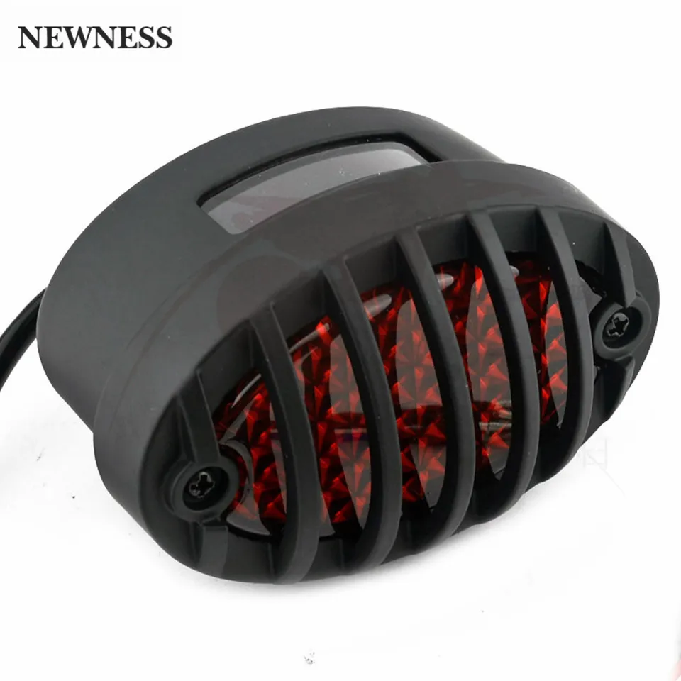 Motocykel LED zadné svetlo brzda Stop Strop Custom Grillight Cat Cat Eye Zadná lampa pre Harley Softail Chopper Bobber Sheelhead