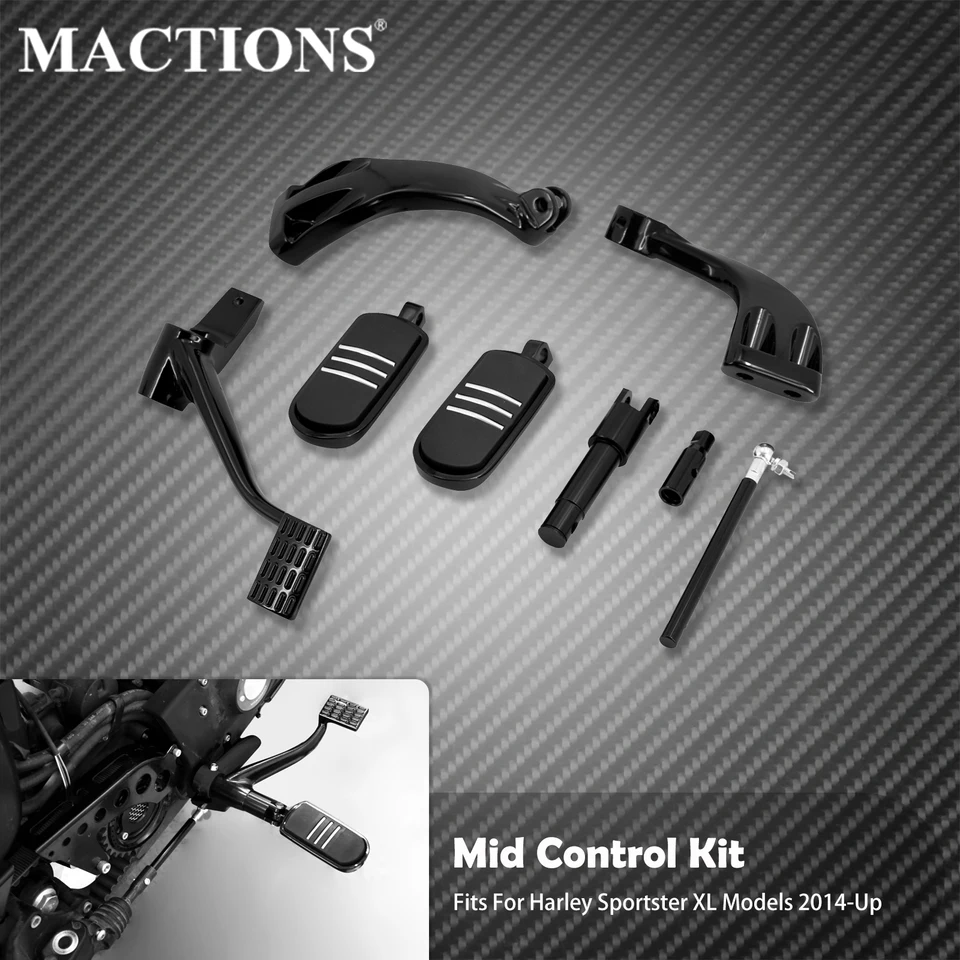 Motocykel Mid Control Kit Footpeg Foot Ress Lets Lover Linkage pre Harley Sportster Iron 883 XL883N XL883 XL1200 14-19