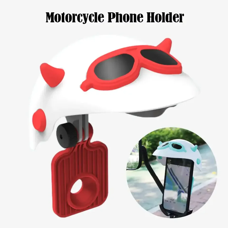 Motocykel mobilný telefón držiak malého prilby vodotesný navigácia na bicykli mobilný telefón slnečný držiak retro prilba držiaka prilba