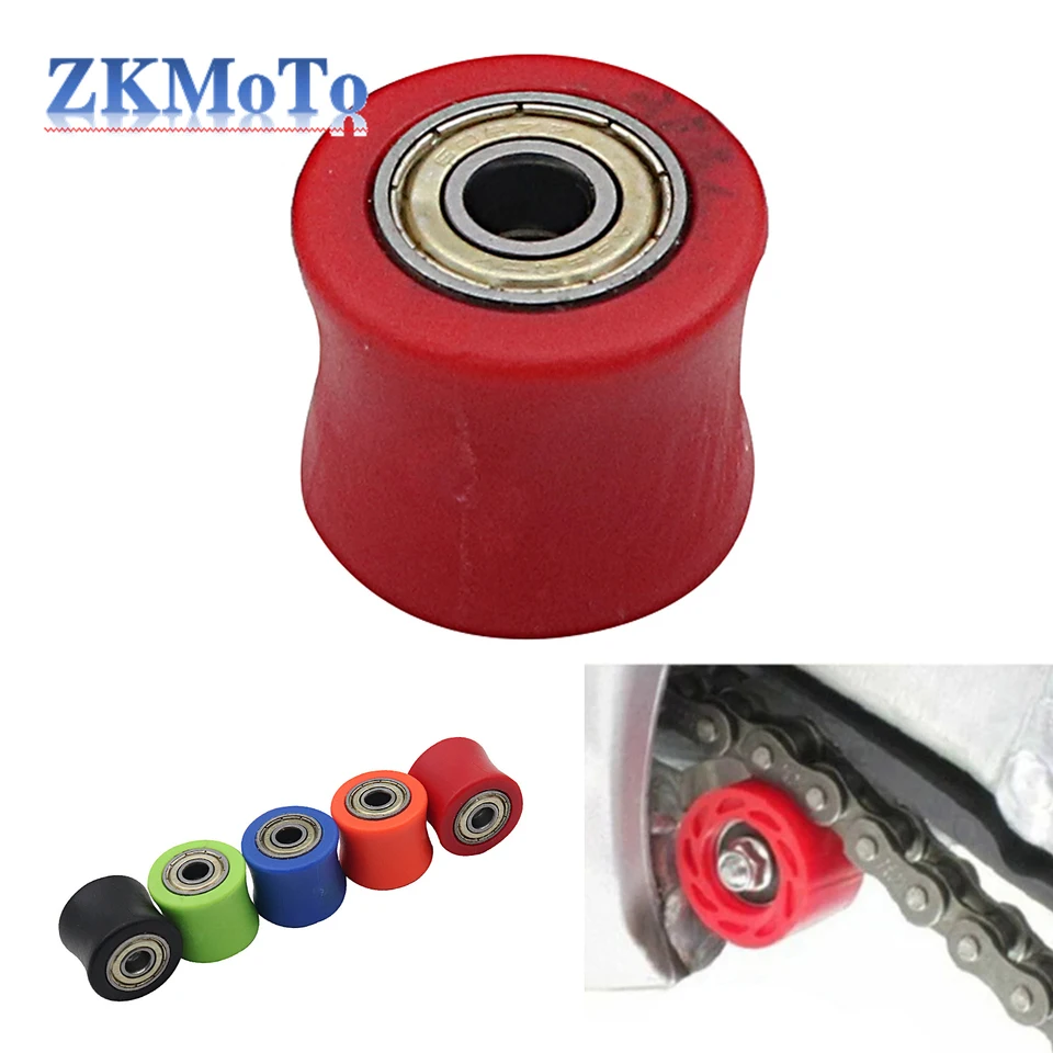 Motocykel Motobike 8 mm alebo 10 mm reťazec valcový napínač Sprievodca kolesami pre XR Cr CRF 125 250 450 Pit Pro Dirt Bike Motocross