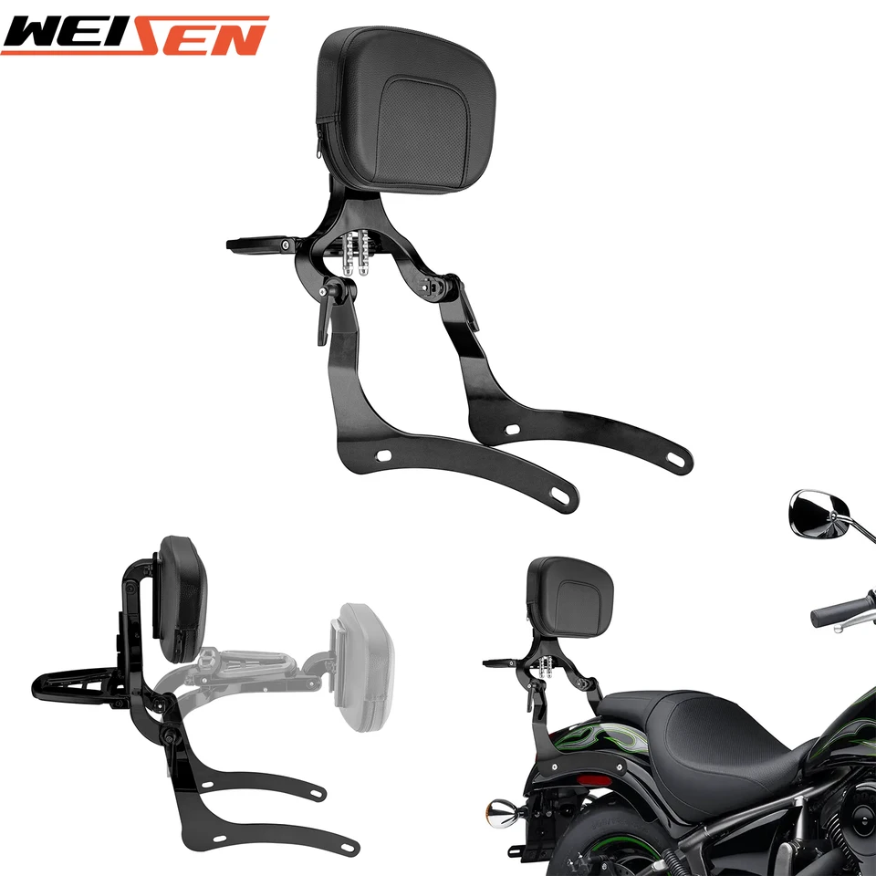 Motocykel Multi-Function Nastaviteľné nastavenie cestujúcich/vodiča sissy bar batožinový stojan pre roky 2006-2024 Kawasaki Vulcan 900 2000