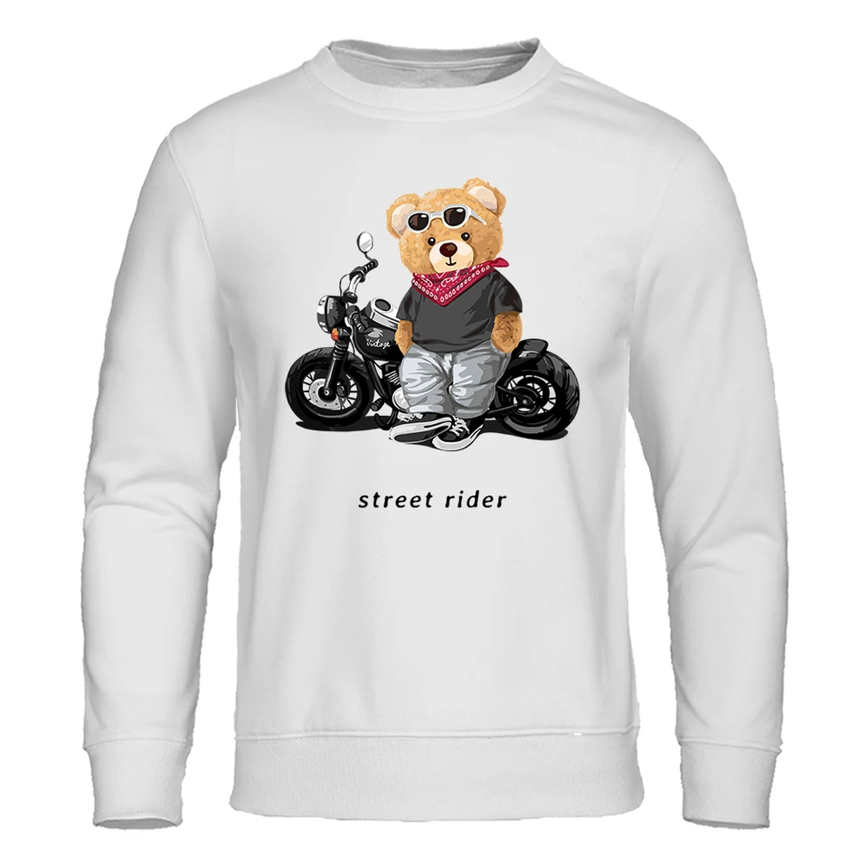 Motocykel nadšenci ulica Rider Rider Hoodie Pánsky športový pullover Top Soft Streetwears Pohodlné OH-NECK MINKSKÉ PÁNSKE