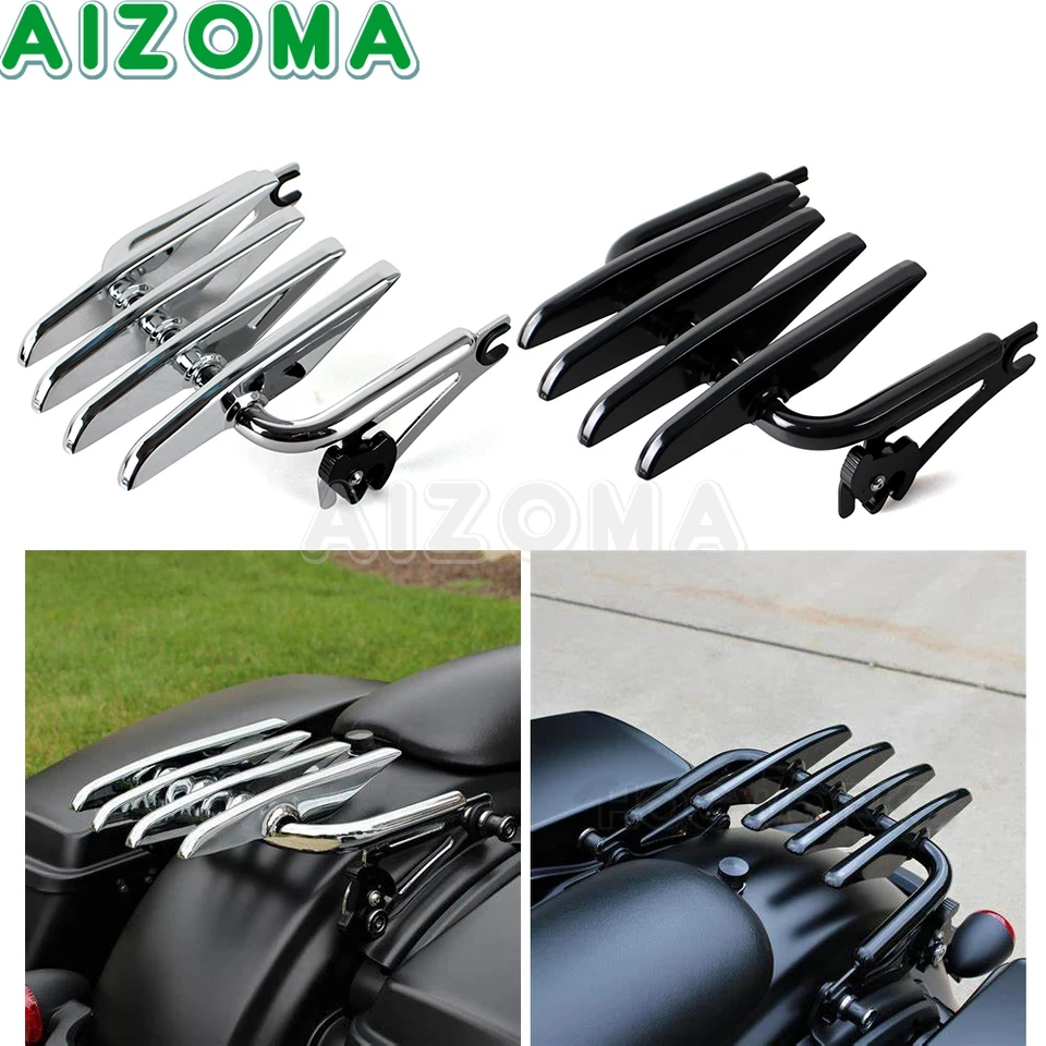Motocykel Odnímateľný dvojitý batožinový chrbát pre Harley Touring CVO Street Road King Glide Special FlHR flHx flHrxs flHxs