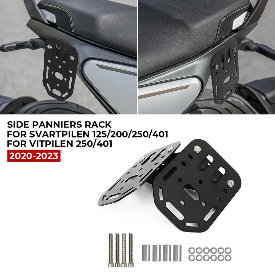 Motocykel Panniers Rack pre Husqvarnu Svartpilen 250/401 Husqvarna Vitpilen 250/401 2023 Saddlebag Support Bracket Bracket Bracket