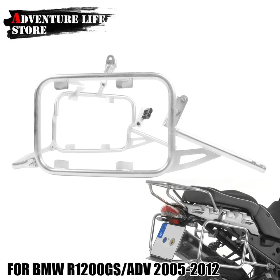 Motocykel Panniers Rack z nehrdzavejúcej ocele Saddlebag Bracket Box Rack pre BMW R1200GS R 1200 GS GSA GS1200 Adv Adventure 2005-2012