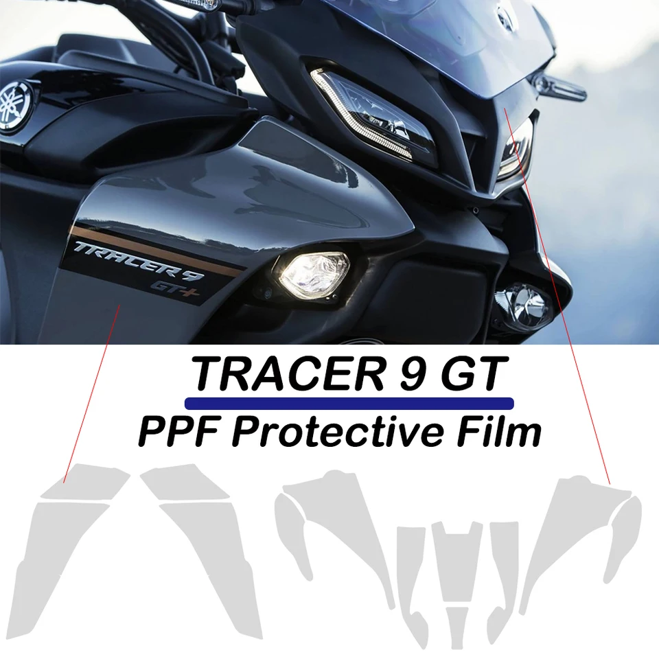 Motocykel PPF Transparentný ochranný film pre Yamaha Tracer 9 GT Tracer9 GT 2021-2024 Protect Scratch Ochranný kryt auta
